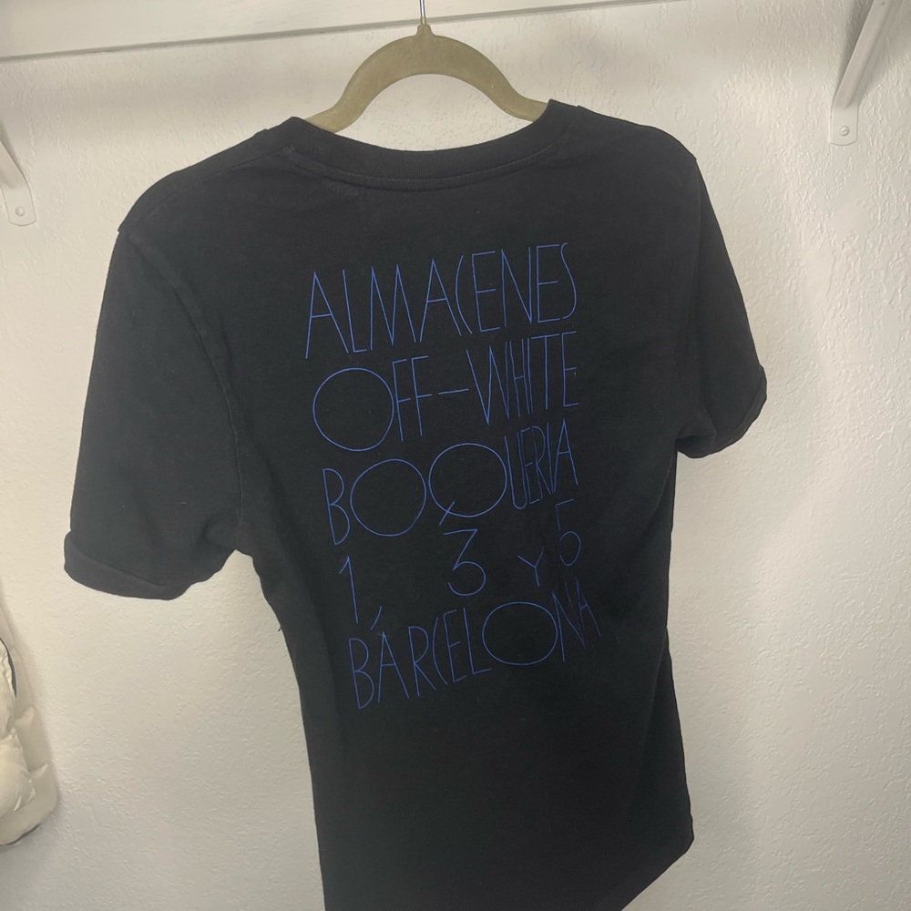 Off-White Virgil Abloh Black Graphic T-Shirt Main Label Back Print Designer Tee - Picture 14 of 16